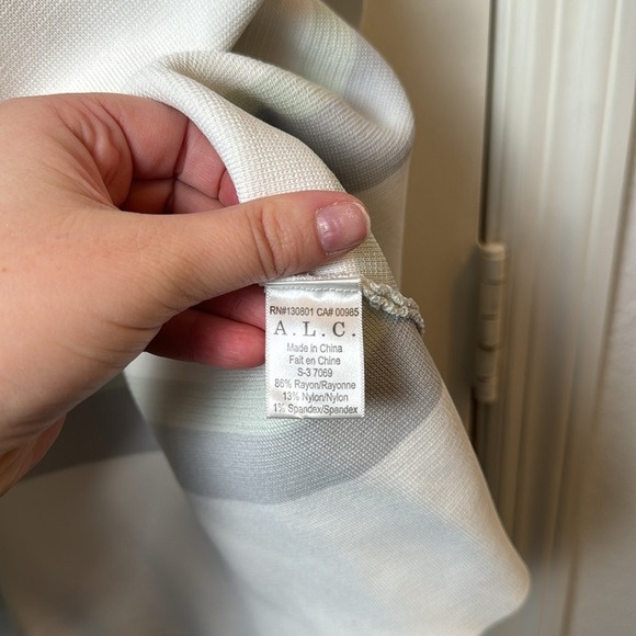 A.L.C Neutral Striped Mini A-Line Dress Size XS - Picture 6 of 10